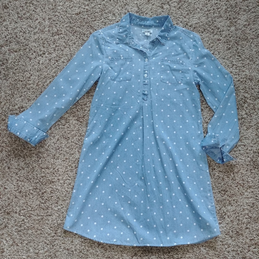 Chambray Polka Dot Tunic/Dress
